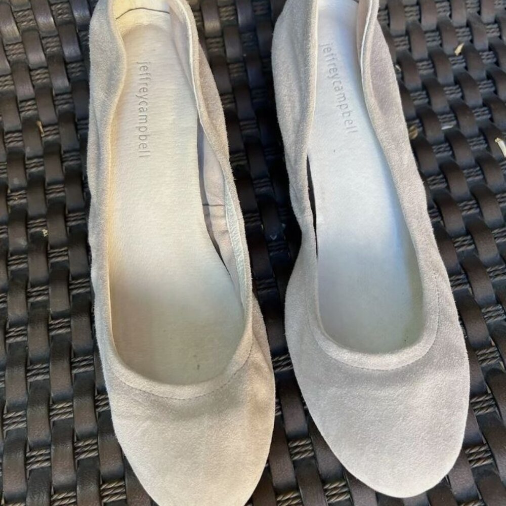 Jeffrey Campbell Bitsie Suede Ballet Block Heels - 8